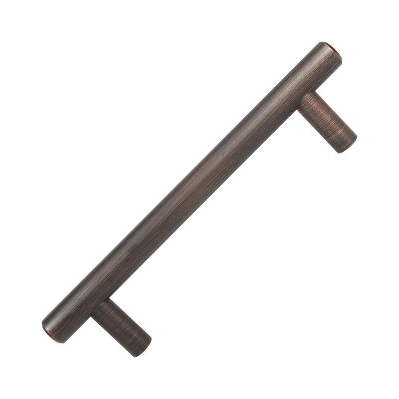 Rok Hardware 25 Pack 4-1/4" (108mm) Center Oil-Rubbed Bronze Contemporary Euro Style Solid Metal Kitchen Cabinet Drawer Door Handle Pull 5-13/16" (148mm) Length ROKH1012ORB - Image 1